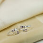 925 Silver Purple Colourful Stone Bohemian Toe Ring, thumbnail 1 of 3