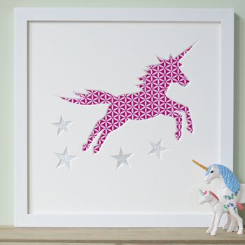 Unicorn Cut Out Bedroom Picture, 8 of 12