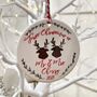 1st Christmas As Mr And Mrs Reindeer Decoration, thumbnail 3 of 3
