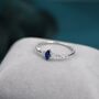 Vintage Inspired Sapphire Blue Cz Ring, thumbnail 4 of 10