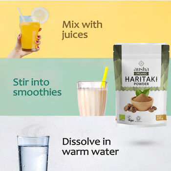 Ausha Organic Haritaki Powder 100g For Constipation Relief UK Certified Organic By Soil Association, 7 of 12