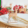 Personalised Set Of Four Wooden Stag Place Settings, thumbnail 1 of 3