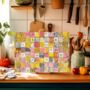 Patchwork Delight Textured Glass Chopping Boards, thumbnail 3 of 8