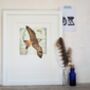 Red Kite Over Oxfordshire Linocut And Monoprint, thumbnail 1 of 4