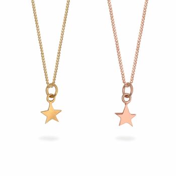 Star Stud Earrings Gold Or Rose Gold Vermeil, 5 of 6