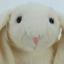 Bunny Cream Hand Puppet With Engraved Keepsake Keyring, thumbnail 6 of 6