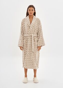 Pixel Unisex 100% Cotton Velour Bathrobe, 3 of 4