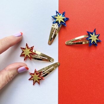 Gold Glitter Star Hair Clips, 8 of 11