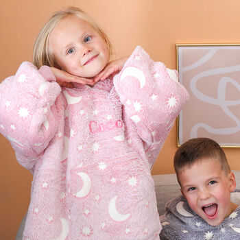 Personalised Pink Kids Oversized Hoodie Blanket, 12 of 12