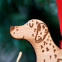 Dalmatian Personalised Wooden Dog Xmas Decoration, thumbnail 3 of 9
