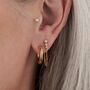 Chained Pearl Stud Earrings, thumbnail 2 of 6