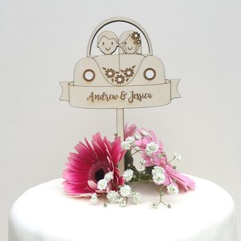 Personalised Car Wedding Cake Topper, 2 of 6