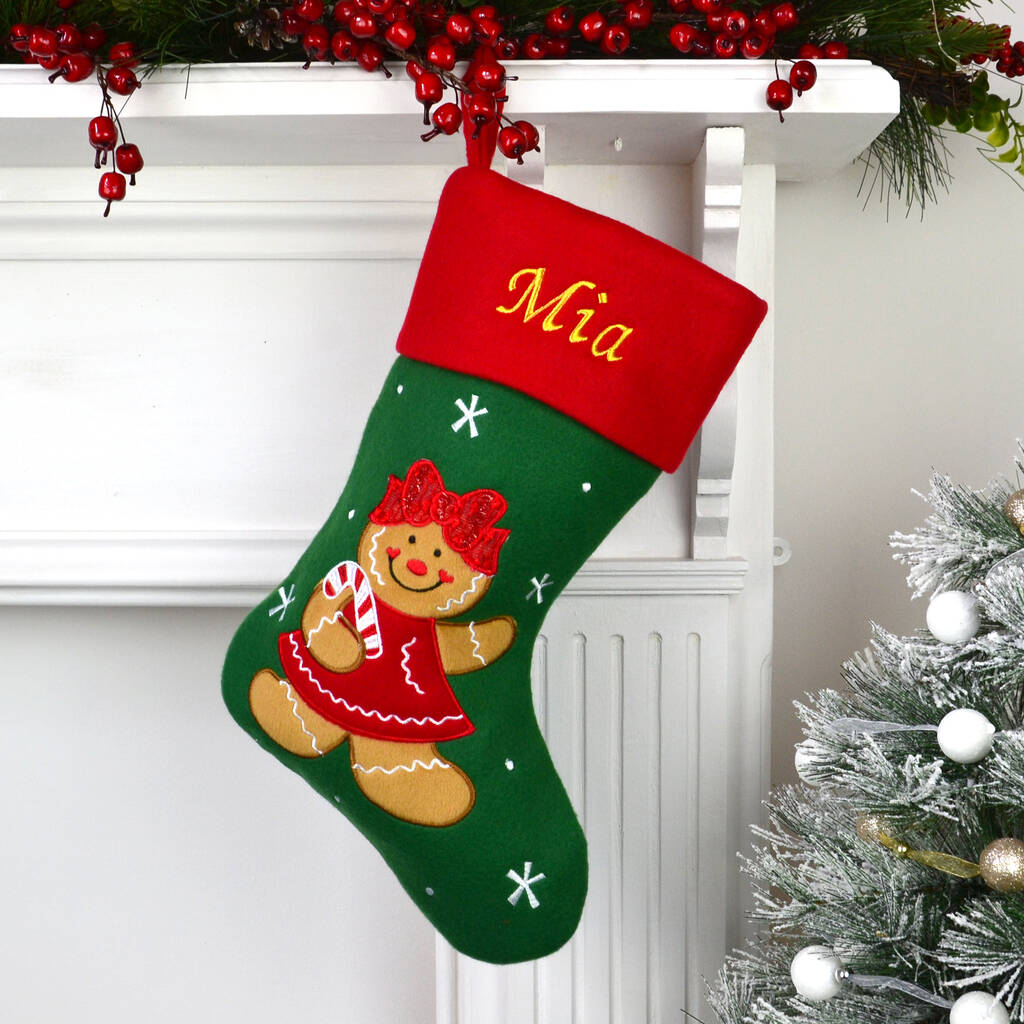 Personalised Christmas Gingerbread Man Stocking By KEEDD ...