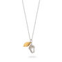 Acorn And Leaf Necklace Silver And Gold Vermeil, thumbnail 2 of 6