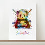 Personalised Watercolour Animal Wall Print, thumbnail 1 of 12