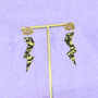 Gold Fleck Confetti Stormy Lightning Bolt Earrings, thumbnail 3 of 3