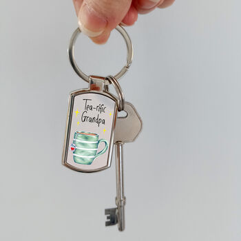 Tea Riffic Dad Keyring | Cup Of Tea Keychain, 6 of 6