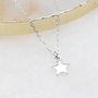 Sterling Silver Tiny Star Necklace, thumbnail 2 of 5
