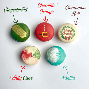 Christmas Deluxe Macarons Gift Box Of Six, 12, 24, 5 of 5
