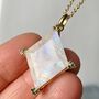 Moonstone And Blue Diamond Statement Necklace, thumbnail 3 of 5