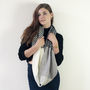 Triangle Knitted Circle Scarf In Monochrome, thumbnail 6 of 6