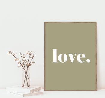 Love Bold Typographic Word Art Print, 3 of 8