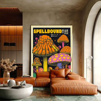 Psychedelic Mushroom Framed Artwork Spellbound, 3 of 8