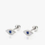 Gold Or Silver Women's Dainty Evil Eye Screw Back Stud Earrings, thumbnail 5 of 5