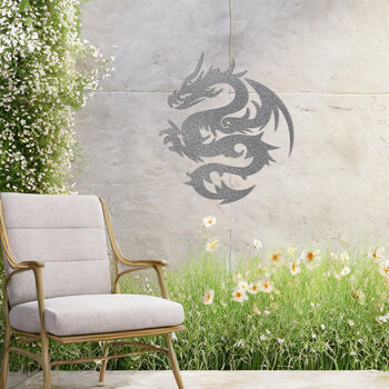 Metal Dragon Wall Art For Mythical Garden Decor And Gift, 10 of 10