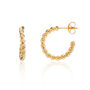 Alhambra Piccolo Twisted Gold Plated Hoop Earrings, thumbnail 3 of 4