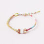 Rainbow And Gold White Jade Lucky Braided Bracelet, thumbnail 7 of 7