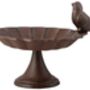 Traditional Freestanding Cast Iron Bird Bath And Feeder, thumbnail 3 of 5