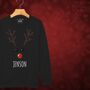 Rudolph The Reindeer Personalised Kids Sweatshirt Christmas Jumper, thumbnail 8 of 12