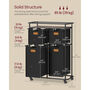 Laundry Sorter Cart With Wheels And Storage Shelf, thumbnail 2 of 7