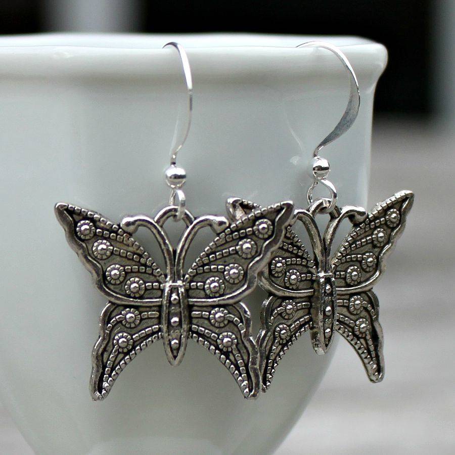 Butterfly Drop Earrings By Completely Charmed