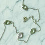Gem Silver Necklace Green Amethyst And Rose Quartz, thumbnail 2 of 3