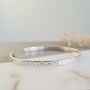 Solid Sterling Silver Hammered Cuff Bangle, thumbnail 2 of 10
