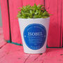 Blue Plaque Personalised Plant Pot Gift, thumbnail 3 of 4