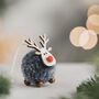 Cute Christmas Pom Pom Elk Decoration, thumbnail 7 of 9