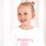 Daddy's Girl Father's Day Bow Embroidered Sweatshirt Jumper, thumbnail 1 of 6
