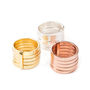 Five Stack Ring Rose Gold Vermeil, thumbnail 3 of 3