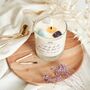 Calm Affirmation Crystal Candle With Three Crystals, thumbnail 3 of 5