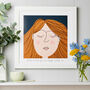 Personalised Female Face Portrait Print, thumbnail 1 of 5