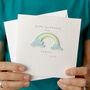 Personalised 1st Fathers Day Rainbow Card, thumbnail 1 of 4