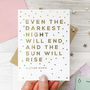 Get Well 'Sun Will Rise' Gold Foil Card, thumbnail 2 of 3