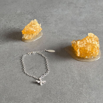 Bee Charm Sterling Silver Bracelet, 12 of 12