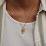 Youth Pendant 18 K Gold Plated Necklace, thumbnail 2 of 9