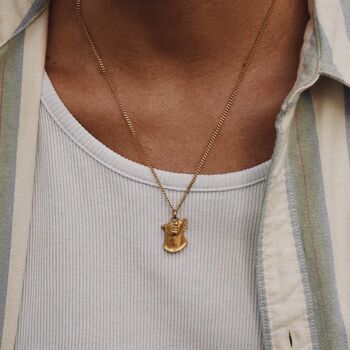 Youth Pendant 18 K Gold Plated Necklace, 2 of 9