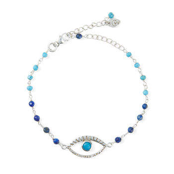 Evil Eye Protection Turquoise And Lapis Lazuli Necklace, 6 of 11