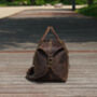 Vintage Look Genuine Leather Holdall With Zip Detail, thumbnail 6 of 12